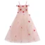 Flower Fairy Pearl Pink Flower Girl Dresses 2019 A-Line / Princess Shoulders Off-The-Shoulder Short Sleeve Appliques Flower Floor-Length / Long Ruffle Wedding Party Dresses