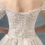 Best Ivory Wedding Dresses 2019 A-Line / Princess Off-The-Shoulder 1/2 Sleeves Backless Appliques Lace Chapel Train Ruffle
