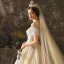 Élégant Champagne Transparentes Robe De Mariée 2019 Princesse Encolure Dégagée Manches Courtes Dos Nu Appliques En Dentelle Glitter Tulle Chapel Train Volants