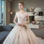 Luxe Ivoire Robe De Mariée 2019 Princesse De l'épaule Manches Courtes Dos Nu Appliques En Dentelle Perlage Cathedral Train Volants