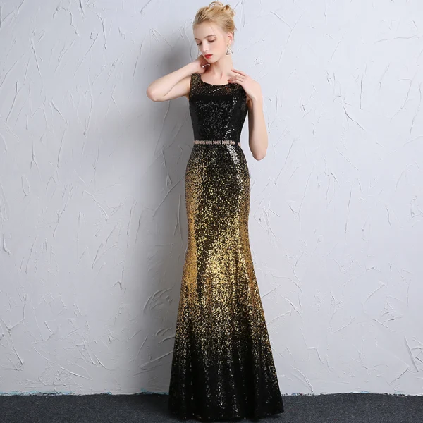 black gold silver dress Amarra 88915 Prom Dress - Gold main image 0