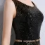Sparkly Black Gold Sequins Evening Dresses  2018 Trumpet / Mermaid Scoop Neck Sleeveless Metal Sash Floor-Length / Long Backless Formal Dresses