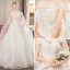 Elegant Elfenben Brudekjoler 2019 Prinsesse Kjæreste Uten Ermer Ryggløse Appliques Blonder Beading Watteau Train Buste