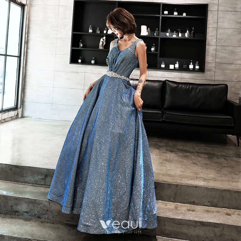 Sky blue sales prom dresses 2019