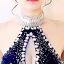 Sexy Bleu Roi Daim Robe De Soirée 2018 Trompette / Sirène Perlage Titulaire Sans Manches Faux Diamant Train De Balayage Dos Nu Robe De Ceremonie