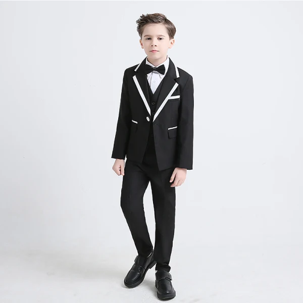 Black Tie Red Boys Wedding Suits 2019