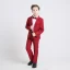 Burgundy Boys Wedding Suits 2019 Long Sleeve Coat Shirt