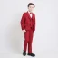 Burgundy Boys Wedding Suits 2019 Long Sleeve Coat Shirt