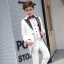 Elfenben Tailcoat Gutter Brudekjoler Sløyfe Slips 2019