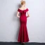 Chic / Beautiful Burgundy Evening Dresses  2018 Trumpet / Mermaid V-Neck Short Sleeve Tea-length Ruffle Backless Formal Dresses