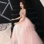 Affordable Blushing Pink Evening Dresses  2019 A-Line / Princess Square Neckline Short Sleeve Sequins Floor-Length / Long Ruffle Formal Dresses