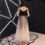 Affordable Black Gradient-Color Ivory Prom Dresses 2019 A-Line / Princess V-Neck Sleeveless Floor-Length / Long Ruffle Backless Formal Dresses