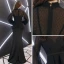 Vintage / Retro Black See-through Evening Dresses  2019 Trumpet / Mermaid High Neck Puffy Long Sleeve Sash Sweep Train Ruffle Formal Dresses