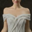 Bling Bling Champagne Wedding Dresses 2019 A-Line / Princess Off-The-Shoulder Short Sleeve Backless Glitter Tulle Cathedral Train Ruffle