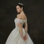 Bling Bling Champagne Wedding Dresses 2019 A-Line / Princess Off-The-Shoulder Short Sleeve Backless Glitter Tulle Cathedral Train Ruffle