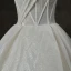 Bling Bling Champagne Wedding Dresses 2019 A-Line / Princess Off-The-Shoulder Short Sleeve Backless Glitter Tulle Cathedral Train Ruffle