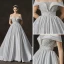 Élégant Ivoire Satin Robe De Mariée 2019 Princesse De l'épaule Manches Courtes Dos Nu Faux Diamant Perlage Perle Cathedral Train Volants