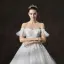 Chic / Beautiful Ivory Wedding Dresses 2019 A-Line / Princess Off-The-Shoulder Short Sleeve Backless Appliques Lace Glitter Tulle Cathedral Train Ruffle