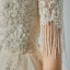 Elegant Champagne Wedding Dresses 2019 A-Line / Princess V-Neck Short Sleeve Backless Beading Tassel Appliques Lace Glitter Tulle Cathedral Train Ruffle