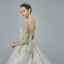 Luxury / Gorgeous Champagne See-through Wedding Dresses 2019 A-Line / Princess Scoop Neck Long Sleeve Backless Appliques Lace Beading Glitter Tulle Cathedral Train Ruffle