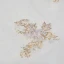 Romantic Champagne See-through Wedding Dresses 2019 A-Line / Princess Scoop Neck Long Sleeve Backless Appliques Lace Pearl Glitter Tulle Cathedral Train Ruffle
