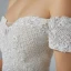 Bling Bling Champagne Wedding Dresses 2019 A-Line / Princess Off-The-Shoulder Short Sleeve Backless Appliques Lace Pearl Beading Glitter Tulle Cathedral Train Ruffle