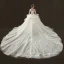 Illusion Champagne Pierced Wedding Dresses 2019 Ball Gown Scoop Neck 3/4 Sleeve Backless Appliques Lace Beading Cathedral Train Cascading Ruffles