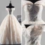 Best Champagne Wedding Dresses 2019 A-Line / Princess Off-The-Shoulder Short Sleeve Backless Appliques Lace Beading Cathedral Train Ruffle