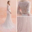 2 Piece Ivory Beach Lace Wedding Dresses 2019 Trumpet / Mermaid Square Neckline Long Sleeve Appliques Lace Court Train Ruffle