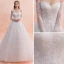 Elegante Ivory / Creme Brautkleider / Hochzeitskleider 2019 A Linie Off Shoulder Lange Ärmel Rückenfreies Applikationen Spitze Glanz Pailletten Kathedrale Schleppe Rüschen