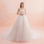 Elegant Elfenben Brudekjoler 2019 Empire Kjæreste Uten Ermer Ryggløse Appliques Blonder Glitter Paljetter Cathedral Train Buste