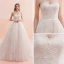 Elegant Elfenben Brudekjoler 2019 Empire Kjæreste Uten Ermer Ryggløse Appliques Blonder Glitter Paljetter Cathedral Train Buste