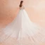 Simple Ivoire Robe De Mariée 2019 Princesse De l'épaule Manches Courtes Dos Nu Ceinture Appliques En Dentelle Cathedral Train Volants