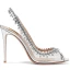 Sexy Silber Abend Strass Damen schuhe 2022 10 cm Stilettos Peeptoes Sandaletten Hochhackige