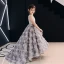 Flower Fairy Champagne Flower Girl Dresses 2019 Ball Gown Scoop Neck Sleeveless Appliques Flower Beading Pearl Sweep Train Ruffle Wedding Party Dresses