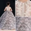 Flower Fairy Champagne Flower Girl Dresses 2019 Ball Gown Scoop Neck Sleeveless Appliques Flower Beading Pearl Sweep Train Ruffle Wedding Party Dresses