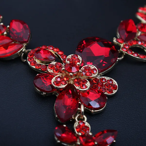 Charmant Rouge Faux Diamant Soirée Colliers Alliage Accessorize 2023