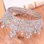 Baroque Charming White Rhinestone Alloy Wedding Tiara Bridal Hair Accessories 2022