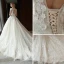Chic / Beautiful Ivory Pierced Wedding Dresses 2018 Ball Gown Scoop Neck Sleeveless Backless Appliques Flower Lace Pearl Sequins Royal Train Ruffle