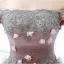 Chic / Belle Robe De Bal 2017 Paillettes En Dentelle Appliques Perlage Faux Diamant De l'épaule Manches Courtes Dos Nu Longue Perle Rose Robe Boule