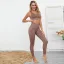 Einfarbig Champagner Nylon Yoga & Sport Set 2021 Fest U-Ausschnitt Ärmellos Figurbetontes Leggings
