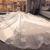 Stunning Ivory Wedding Dresses 2018 Ball Gown V-Neck Cap Sleeves Heart-shaped Backless Appliques Lace Ruffle Royal Train