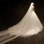 Modest / Simple Ivory Wedding Dresses 2018 Ball Gown Off-The-Shoulder Short Sleeve Backless Appliques Lace Beading Pearl Ruffle Chapel Train