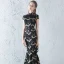 Chinese style Black Gold Sequins Evening Dresses  2018 Trumpet / Mermaid High Neck Cap Sleeves Floor-Length / Long Ruffle Formal Dresses
