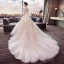 Chinese style Ivory Wedding Dresses 2018 Ball Gown High Neck Long Sleeve Backless Appliques Lace Rhinestone Ruffle Cathedral Train