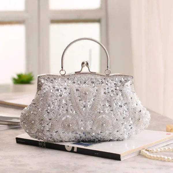 Vintage / Retro Gold Beading Sequins Prom Handbag 2023