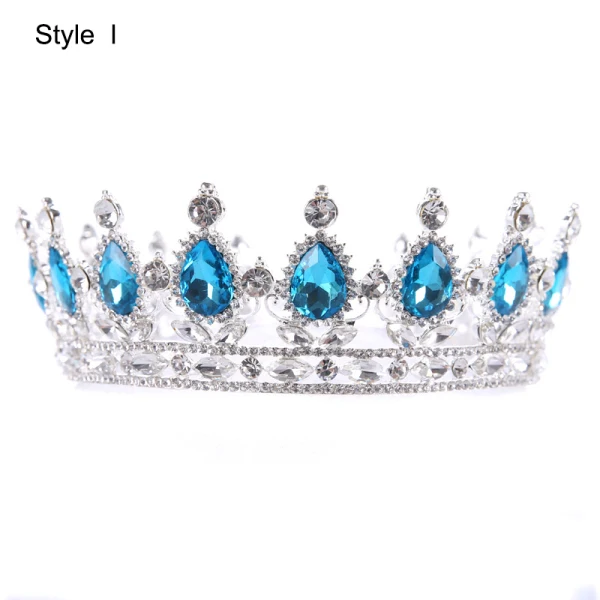 Charming Burgundy Handmade  Rhinestone Alloy Bridal Hair Accessories Wedding Crown 2023