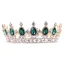 Charming Burgundy Handmade  Rhinestone Alloy Bridal Hair Accessories Wedding Crown 2023