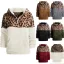Comfortable Women Khaki Tops Leopard Hoodies 2021 Plush Loose Hooded Long Sleeve Casual Fall Winter Sweatshirts
