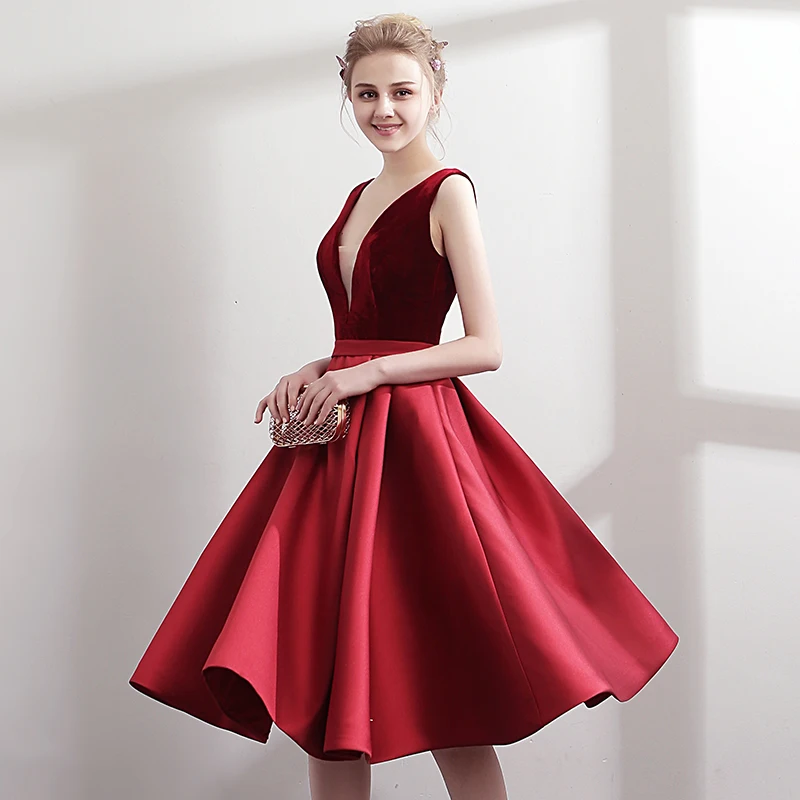 green emerald velvet dress Ever-Pretty Graceful Short Sleeves Chiffon A-Line Knee-Length Summer Formal Wedding Guest Dress